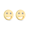 S925 Sterling Silver Cute Smiling Zircon Earring Gift For Ladies