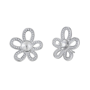 S925 Sterling Silver Pearl Suit Niche Design Flower Luxury High-grade 