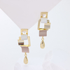 Unique Design Plain Earrimgs S925 Silver Painted 18k Gold Plated Jewelry Earring 