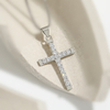 Cross Pendant Necklace 925 Sterling Silver 18k Gold Plated