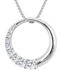 Silver Necklace High Quality Necklace CZ Necklace Rhodium Plated
