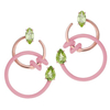 Snake Enamel Rose Gold Silver Hoop Dangle Earrings for Women
