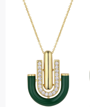 Silver Enamel Necklace Factory Outlet Fashion Jewelry