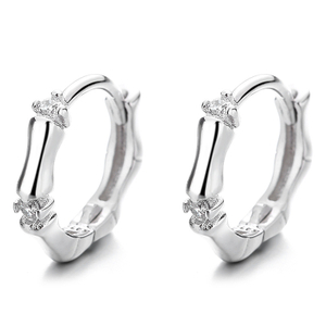 925 Sterling Silver Slub Earrings Design Tide Ear Ring For Woman