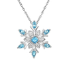 S925 Silver Blue Flash Zirconia Teardrop Necklace For Woman