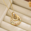 S925 Silver 18K Gold Plated Necklace Zircon Pendant For Woman
