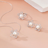S925 Sterling Silver Pearl Suit Niche Design Flower Luxury High-grade 