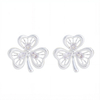 S925 Sterling Silver Flower Earrings Rhodium Plated Earring For Woman Wholesale