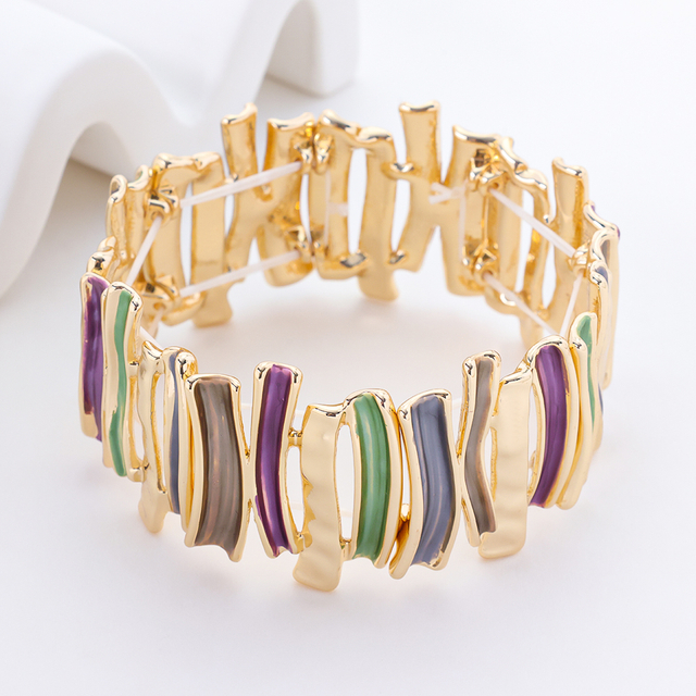 Colorful Paint Adjustable 925 Sterling Silver Bangle Bracelet For Woman Gift