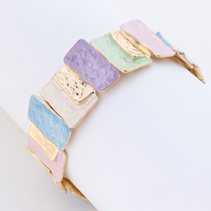 Sterling Silver Colorful Paint Adjustable Bracelet For Woman Gift