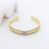 S925 Silver Rose Gold Plated CZ Traditional Bangle