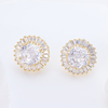 14K Gold Plated Sterling Silver Criss Cross Hoop Earrings, Baguette Cut Cubic Zirconia Twisted Cuff Earrings for Women