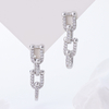 Gold Pearl Four Petal Drop Earrings