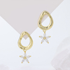 S925 Silver Gold Plated Anti Tarnish Baroque Pearl Earrings Organic Shape