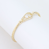 Bohemian Twisted Wire Heart Charm Bracelet