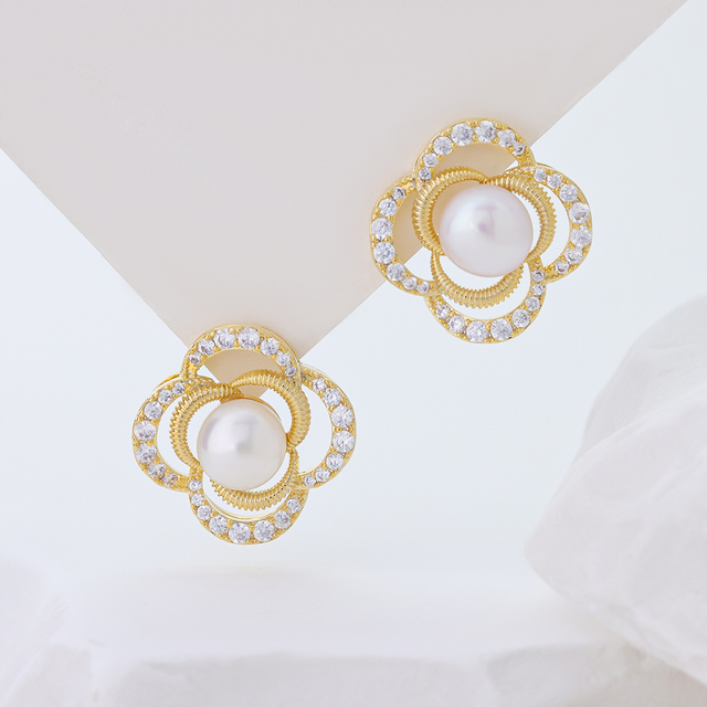 S925 Sterling Silver Baroque Pearl Earrings French Vintage Filigree Drop Jewelry