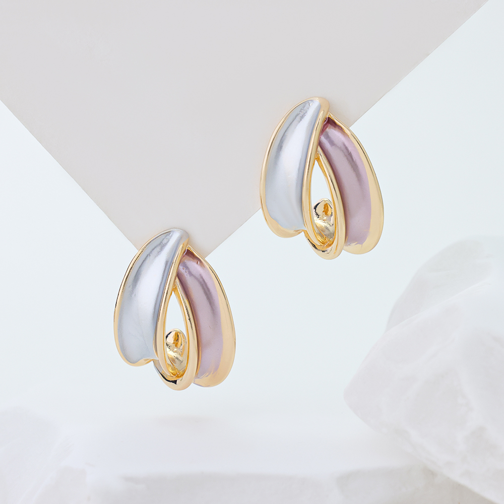 Plain Hoop Earrings with Dazzling Shine And Comfort S925 Silver Colored Painted Jewelry Earring 