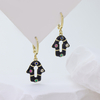 Retro resin-coated earrings exude elegance Titanium steel Earrings