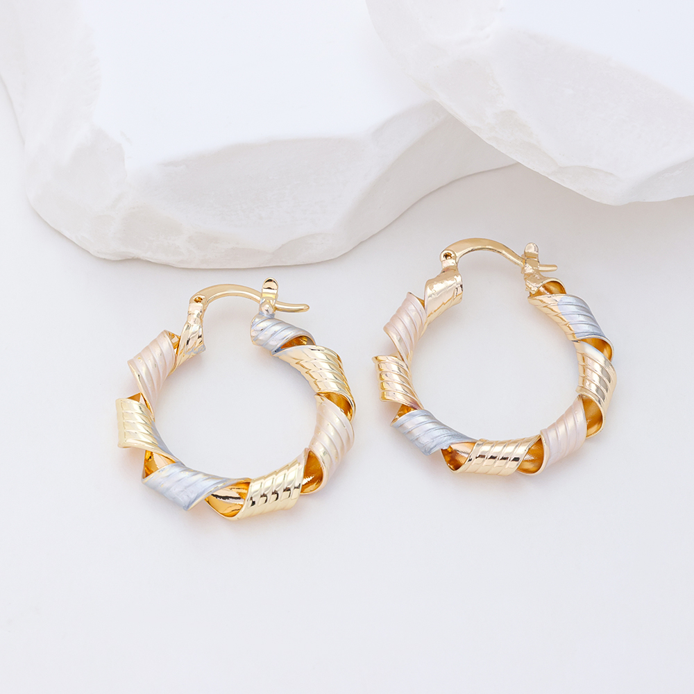 S925 Silver Hoop Nickel Free Earrings Colored Painted Jewelry Plain Earrings