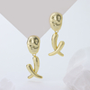 Gold Plated Sterling Silver Earrings – Modern Twisted Drop Earrings for Women, Fashion Jewelry