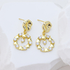 S925 Sterling Silver Gold Plated Lava Hoop Earrings Emerald Cut Statement Jewelry