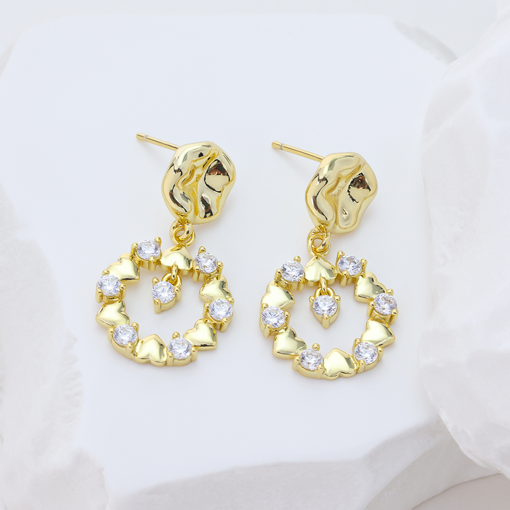 S925 Sterling Silver Gold Plated Lava Hoop Earrings Emerald Cut Statement Jewelry