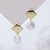 Custom Gold Heart Dangle Earrings S925 Silver Irregular Ball Party Dating