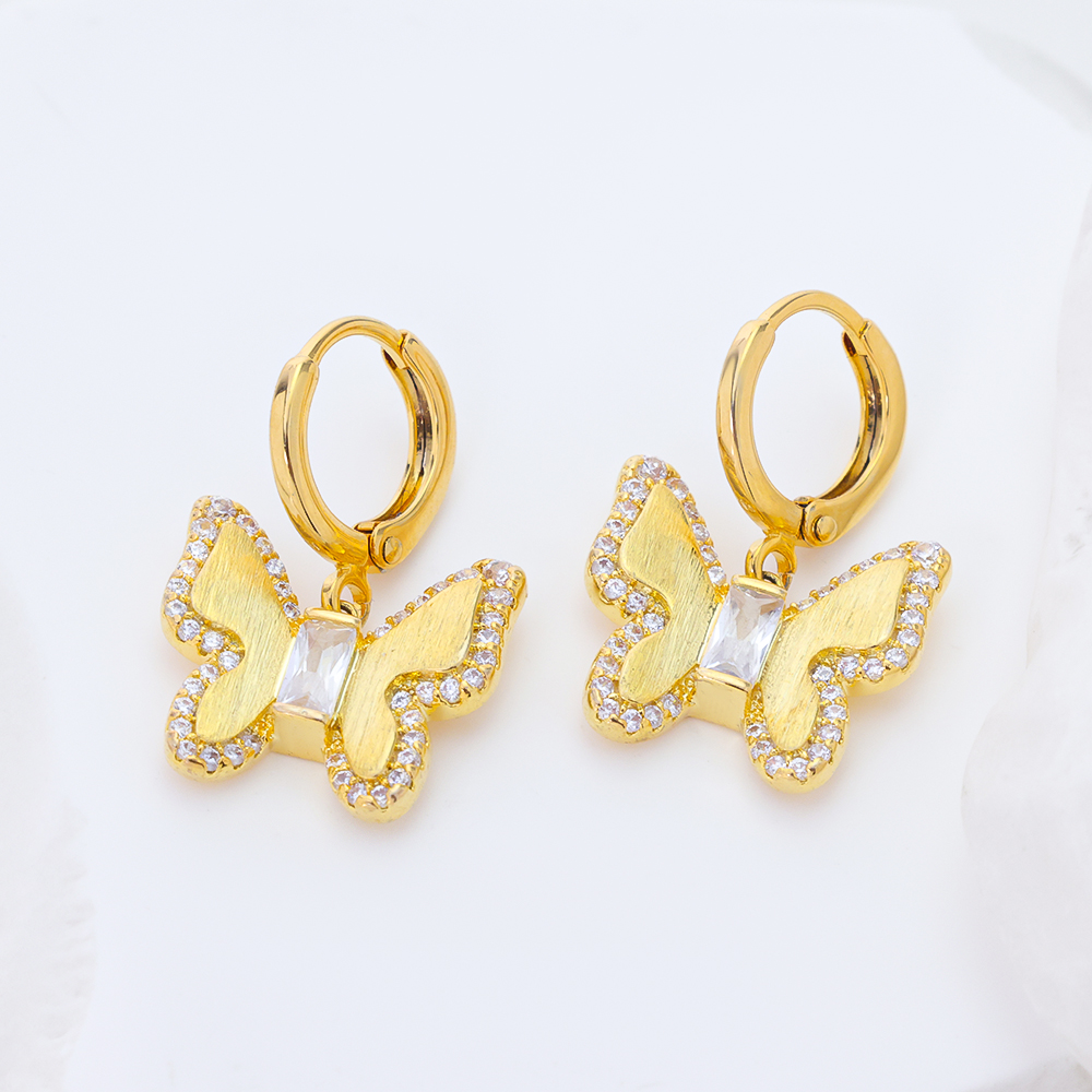 S925 Sterling Silver Dual Stone Drop Earrings Romantic Sparkling Zircon Date Jewelry