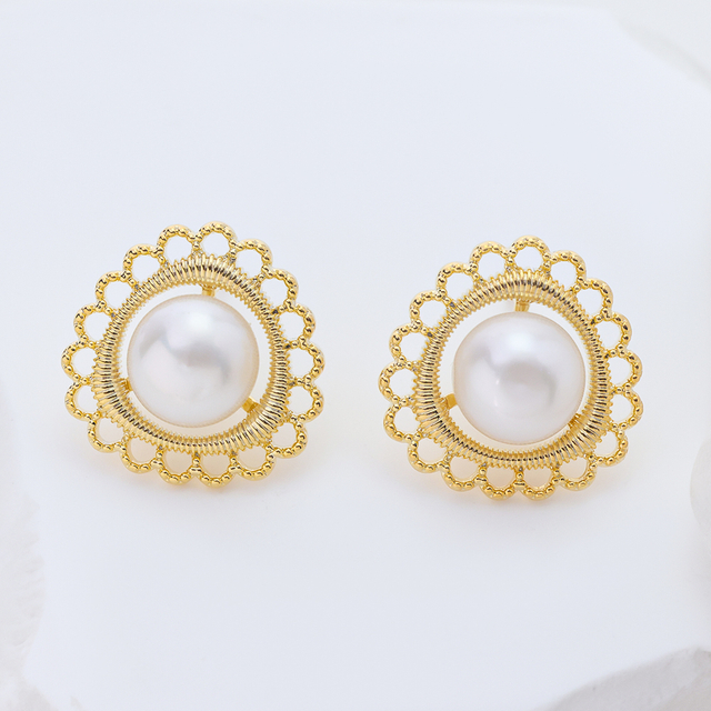 S925 Sterling Silver Antique Butterfly Earrings Brushed Gold White Zircon Vintage Studs