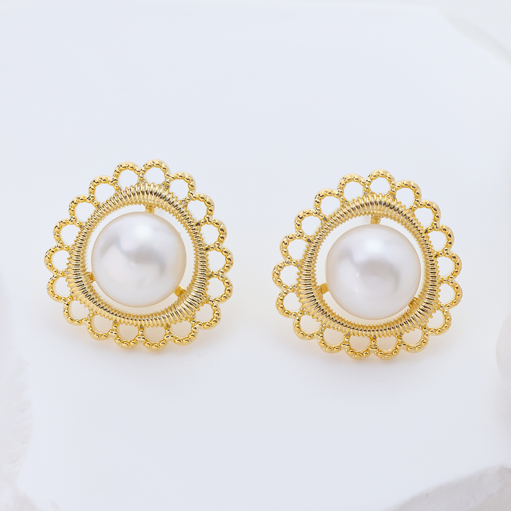 S925 Sterling Silver Antique Butterfly Earrings Brushed Gold White Zircon Vintage Studs