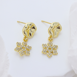 Moon Star Gold Hoop Earrings S925 Silver Custom Design
