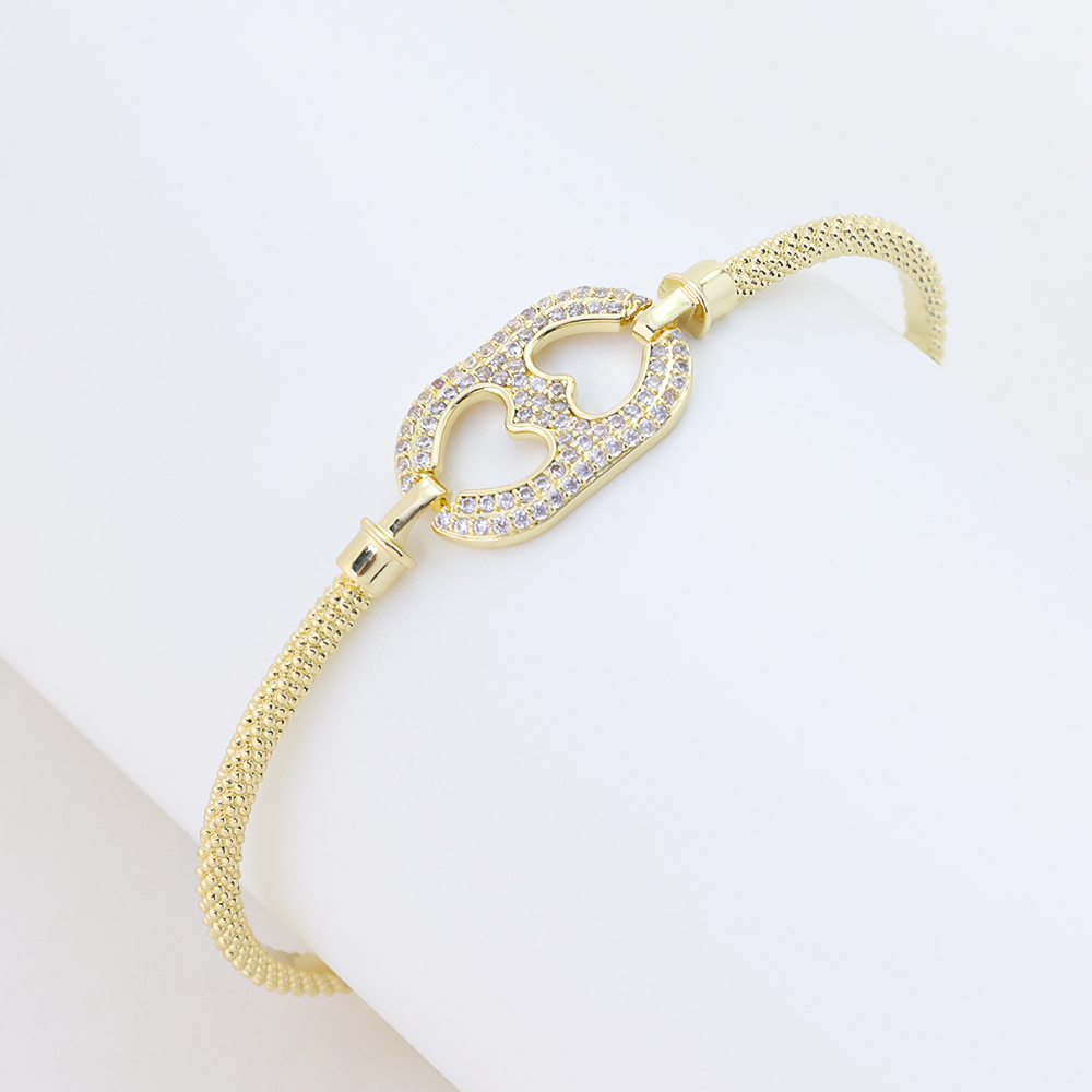 S925 Silver Pave Link Drop Earrings