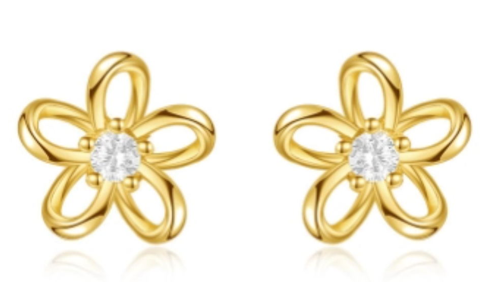 5A CZ 925 Silver Small Stud Earrings Women Daily