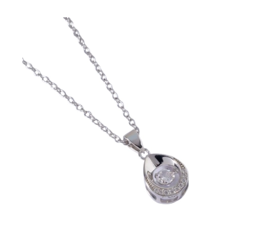 Fashion S925 Silver White CZ Necklace Jewelry.png