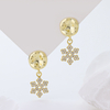 Moon Star Gold Hoop Earrings S925 Silver Custom Design