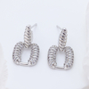 Gold Plated S925 Silver Hammered Hoop Baroque Coin Pearl Drop Earrings