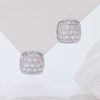 S925 Silver Tassel Studded Hoop Earrings European American Style Personality Earrings