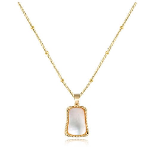 14K Gold Plated MOP Pendant Necklace.png