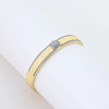S925 Silver Rose Gold Plated CZ Traditional Bangle