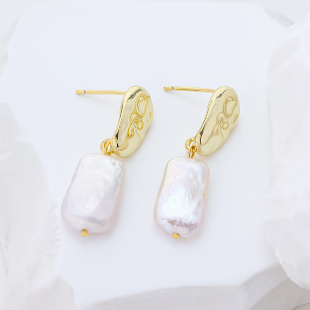 S925 Silver Gold Irregular Ball Snowflake Stud Earrings