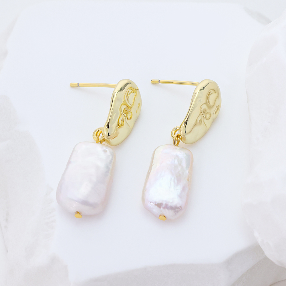 S925 Silver Gold Irregular Ball Snowflake Stud Earrings