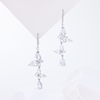 S925 Sterling Silver Bohemian Crystal Daisy Earrings Urban Garden Party Jewelry