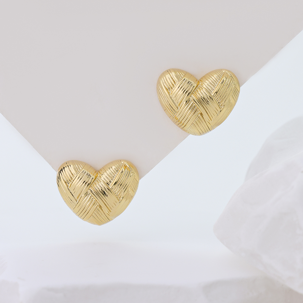 925 Sterling Silver Square Stud Earrings with Cat's Eye Pearl, Minimalist Gold Plated Jewelry for Women, Hypoallergenic Brushed Finish
