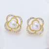 S925 Sterling Silver Baroque Pearl Earrings French Vintage Filigree Drop Jewelry