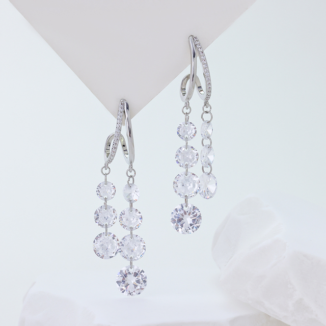 S925 Sterling Silver Art Deco Pearl Earrings Vintage Baguette Zircon Studs