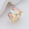 Goodliness Guangzhou S925 Silver Champagne Orange CZ Open Halo Ring