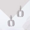Gold Plated S925 Silver Hammered Hoop Baroque Coin Pearl Drop Earrings