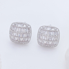 S925 Silver Tassel Studded Hoop Earrings European American Style Personality Earrings