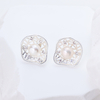 S925 Sterling Silver Dainty Stud Earrings Vintage Bezel Set Zircon Classic Everyday Fine Jewelry