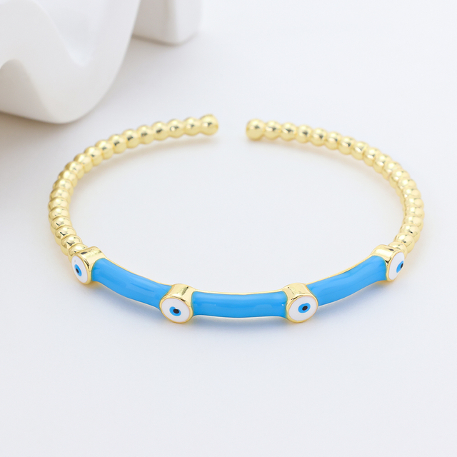 S925 Silver Gold Plated Pink Resin Sweet Cool CZ Bangle